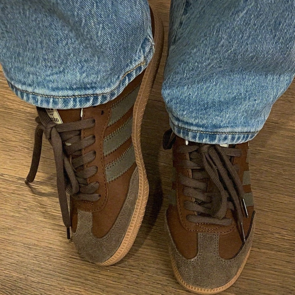 Adidas Samba Brown Suede & Leather Casual Sneakers